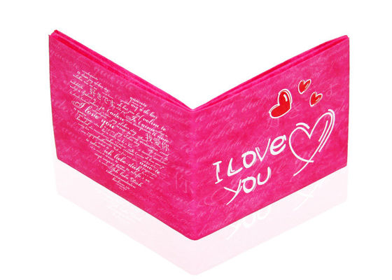 Sweet Heart Washable Tyvek Paper Wallet Custom Logo Pink Tyvek Mighty Wallet