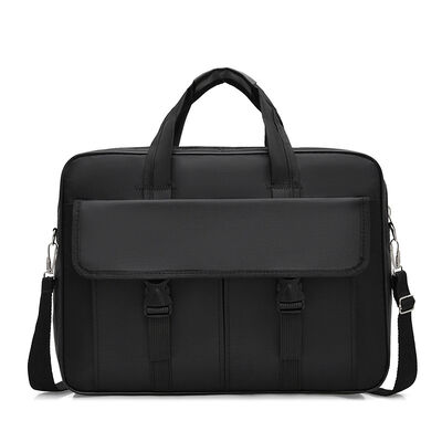 Business Briefcase Men's Laptop Black Bags Canvas Large Capacity Document Business Travel Crossbody Tool Kit with Custom LOGO