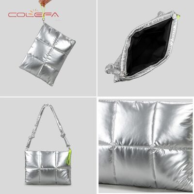 Nylon+Cotton-Filled Laptop Bags for Women 15.6-inch Laptop Case Niche Single-Shoulder Crossbody 11-inch iPad Tablet Inner Pouch