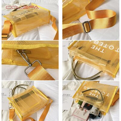 Spring 2026 PVC Clear Jelly Crossbody Bag Large Capacity Handled for Women New Fashionable Bag Versatile Shoulder Crossbody Bags
