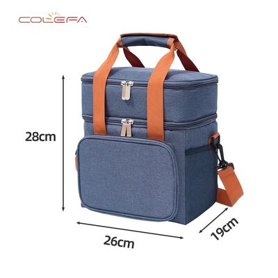 Customizable Double-Layer Insulated Bag Oxford Portable Bags Large Capacity Picnic Lunch Box Bag Wholesale with LOGO