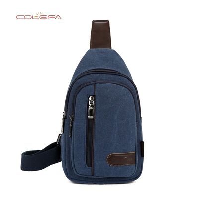 New Men's Chest Bag Casual Sports Shoulder Canvas Durable Crossbody Chest Bag for Construction Work Wholesale Customized Bags