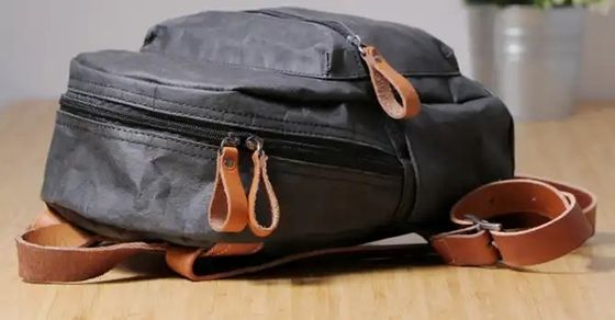 Recycled Washable Paper Backpack Eco Friendly Sustainable Waterproof Laptop Backpack