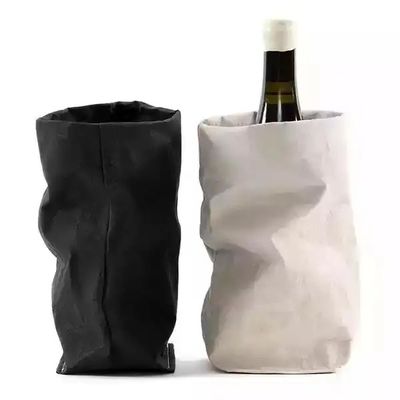 Portable Single Wine Bottle Carrier Bags With Carrying Handle Recycled Biodegradable