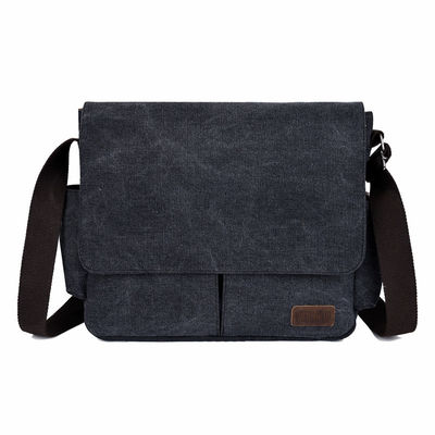 16.5 / 17 Inch Flap Men Sling Crossbody Laptop Canvas Shoulder Messenger Bag For Men