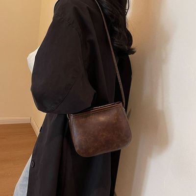 Trendy Small Bags for Women 2025 New Arrivals Fashionable Versatile Shoulder Crossbody Bag Vintage Bucket Bag Phone Pouch