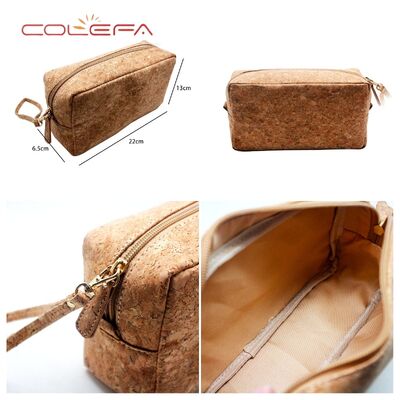 2026 New Bestseller Customized Cosmetic Bag Cork-Covered Multi-Functional Eco-Friendly Toiletry Bag Personal Gift Makeup Pouch