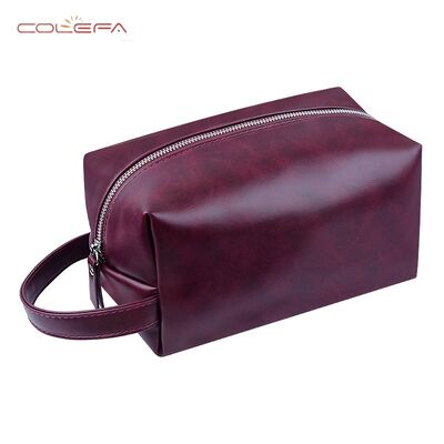 2026 New PU Leather Vintage Toiletry Bag Large Capacity Waterproof Stylish Portable Makeup Storage Cosmetic Pouch for Toiletries