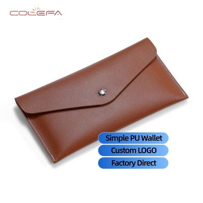 Colefa Korean Style New Arrival PU Leather Long Wallet for Women Ultra-Thin Minimalist Casual Coin Holds Phone Soft Bag Clutch