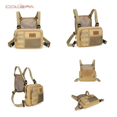 Custom Oxford Outdoor Sports Chest Bag Men's Vest Bag Multi-Functional Large Capacity Camo Trendy Casual Vest Chest Bags