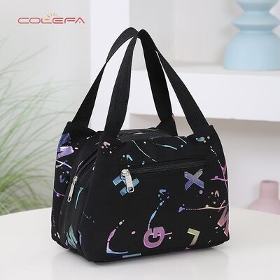 Women's Small Handbag Oxford Waterproof Lunch Bag Phone Case Mom's Grocery Bag Lightweight Trendy Special Printing with LOGO