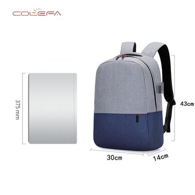 Oxford Cloth Contrast Color Backpack for Men Business Travel 15-inch Laptop Bag Stylish Outdoor Backpack Wholesale with LOGO