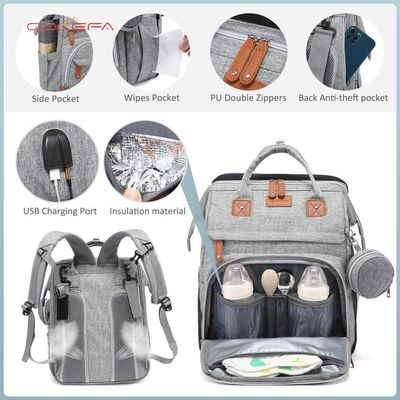 Wholesale TOP Oxford Backpack Baby Crib Mosquito-Proof Mom Bags Stroller Large Capacity Maternity Bag with Customizable LOGO