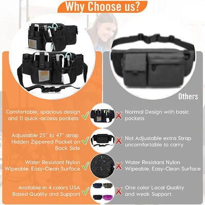 Oxford Waterproof Nurse Waist Bag Tool Kit Multi-Pocket Medical Supplies for Healthcare Workers Doctor's Work Waist Bag