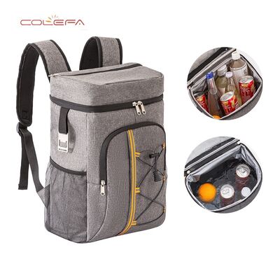 Custom Logo Insulated Backpack Large Capacity Outdoor Picnic Bag Oxford Cloth Waterproof Freshness-Preserving Cooler Backpack