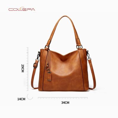 Colefa 2026 New Fall/Winter Women's Tote Bag European & American Fashion PU Leather Trendy Casual Women's Shoulder Crossbody Bag
