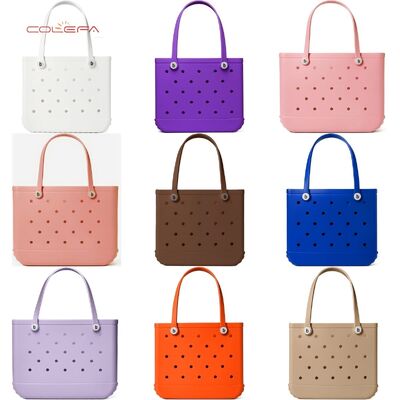 Colefa EVA Beach Storage Tote Bag Large Capacity Waterproof Durable Mesh Beach Bag Travel Handheld Beach Tote in-Stock Wholesale