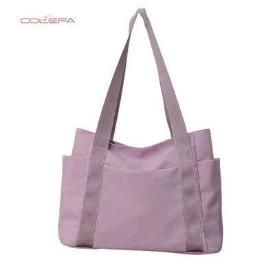 Women's Bag Japanese-Style Solid Color Tote Bag Large Capacity Shoulder Bag Casual Minimalist Mom Bag Canvas Fabric Handbag