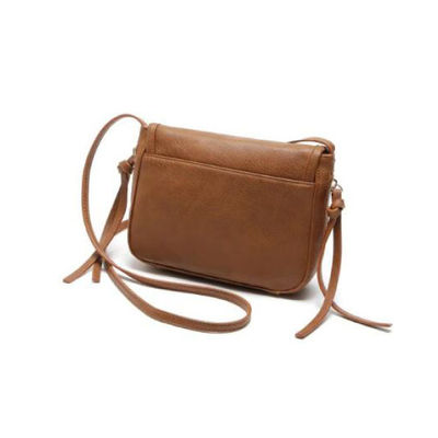 Crossbody PU Leather Shoulder Messenger Bag Zipper Closure For Women Ladies