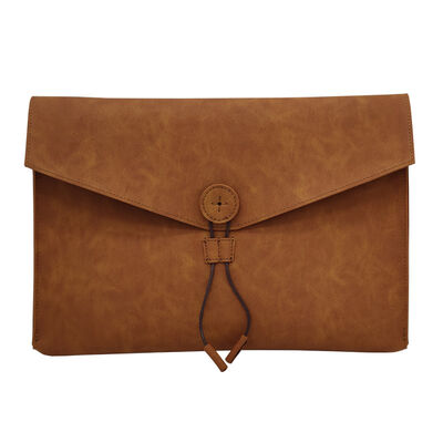 Direct-from-Factory PU Leather Business Briefcase A4-Paper-Size Large Capacity Document Office Bag Briefcase LOGO Available