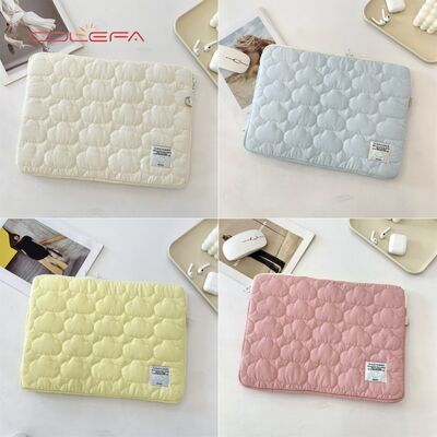 Customized Korean Cute Cloud Embroidery Pad Tablet Case 11/13/15-inch Laptop Storage Bags Polyester Made Lightweight with LOGO