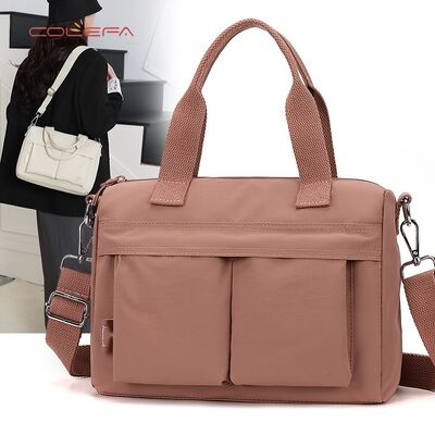 クロスボディバッグ レトロ風 多機能ナイロン製トートバッグ シンプルながらスタイリッシュ 通勤に最適 高品質クロスボディバッグ カスタムロゴ入り