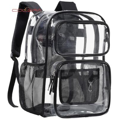 2026 Customized New Large Transparent Backpack Heavy-Duty PVC Backpack Waterproof and Lightweight Ideal for College and Work