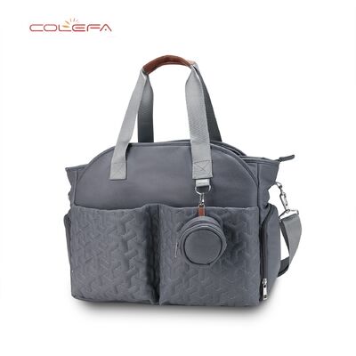 Customizable LOGO Single-Shoulder Tote Mom Bag with Pacifier Pouch Large-Capacity Multi-Functional Maternity Travel Bag for Moms