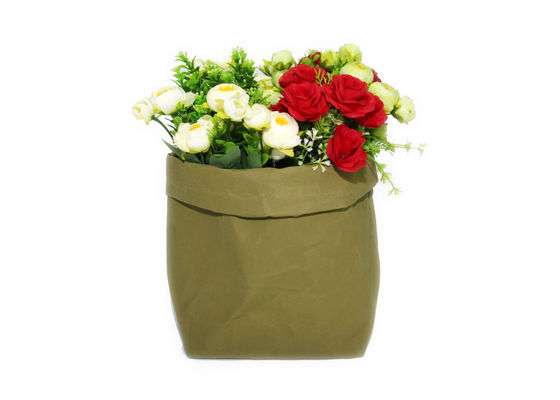 卸し売り再使用可能な洗濯できるクラフト紙は大箱のオルガナイザーのおもちゃの貯蔵袋を植えます